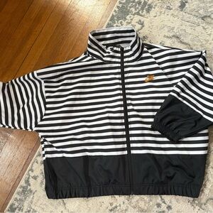 Nike Striped Black & White Wind breaker